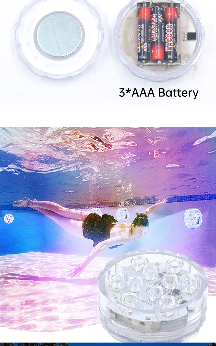 RGB Submersible LED Disco Light Glow Show Swimming Pool Hot Tub SPA Lamp Bath Light