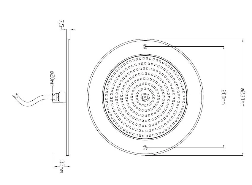 Outdoor Waterproof IP68 PVC LED 3000K 6000K Underwater Pool Recessed LED Pool SPA Lights