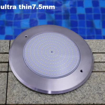 Luci per piscina SPA con supporto a parete piatto sottile riempito in resina DC12V 8mm in acciaio inossidabile 316 da 250 mm
