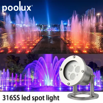 Outdoor 316ss 3W 9W Bassa tensione IP68 Impermeabile sommergibile RGB RGBW DMX LED Piscina per pesci Fontana per stagno Luci spot subacquee